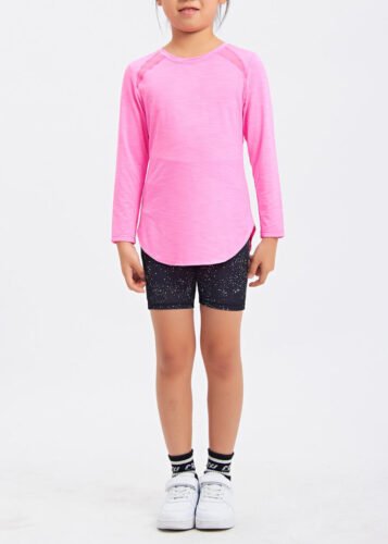 Recycled Fabric Breathable Girls Long Sleeve T-shirt